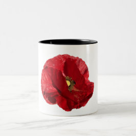 赤いポピー ツートーンマグカップ