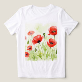 赤いポピー トライブレンドTシャツ