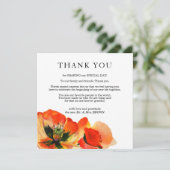 赤いポピー ボタニカル サマー フラワー 招待状 (スタンド正面)