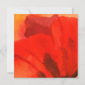 赤いポピー ボタニカル サマー フラワー 招待状 (裏面)