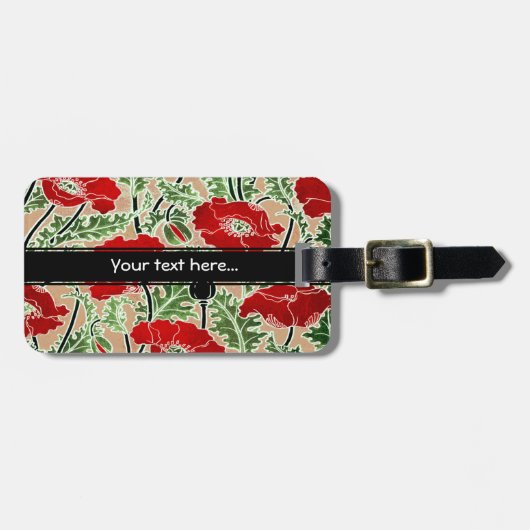 赤いポピー～ラゲッジタグ ラゲッジタグ (正面横)