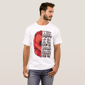 赤いポピー 慰霊 引用 ベクターTシャツ デザイン_1 Tシャツ (正面フル)
