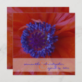 赤いポピー/結婚式招待状 招待状 (正面/裏面)