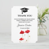 赤いポピー 花の卒業式 感謝 招待状 (スタンド正面)