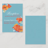 赤いポピー 青い結婚式の披露宴 エンクロージャーカード (正面/裏面)