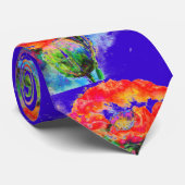 赤いポピー – 青 ネクタイ (ロール)