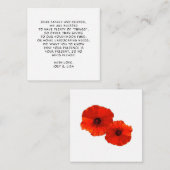 赤いポピー 願い事カード まとめ買い エンクロージャーカード (正面/裏面)