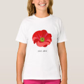 赤いポピー Tシャツ (正面)