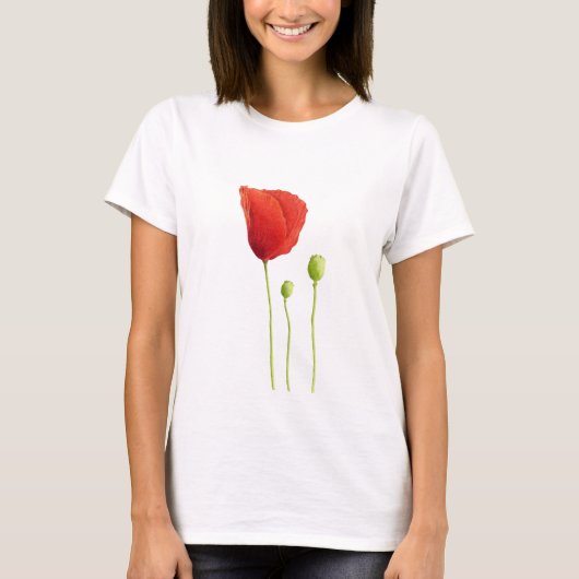 赤いポピーTシャツ Tシャツ (正面)