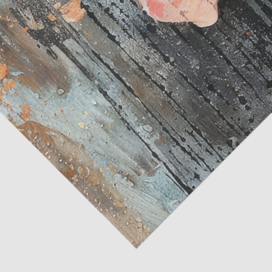 赤いポピ素朴ーグランジ抽象芸術フローラの分離 薄葉紙 (詳細)