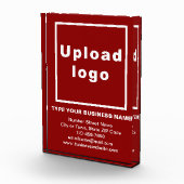 赤いポートレート四角形のビジネスブランド フォトブロック (右)