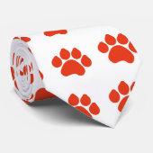 赤いポープリントタイ ネクタイ (ロール)