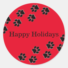 赤いポープリント – Circleシール ラウンドシール