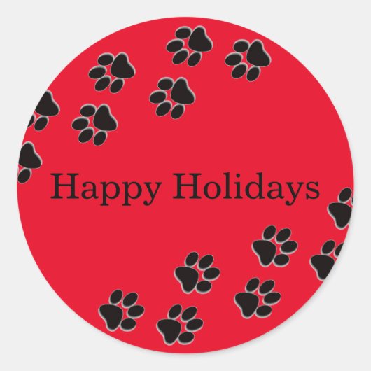 赤いポープリント – Circleシール ラウンドシール (正面)