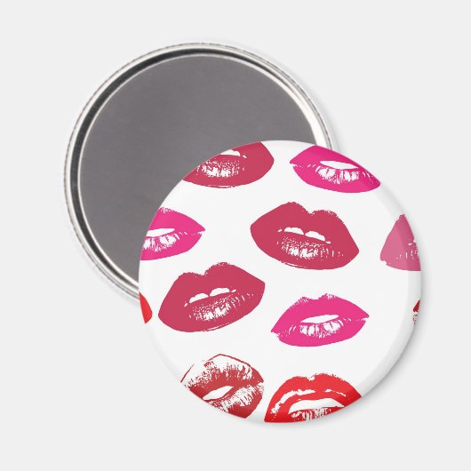 赤いマウスパターパーソナライズされたン マグネット (正面/裏面)