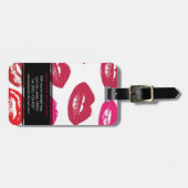赤いマウスパターパーソナライズされたン ラゲッジタグ (正面横)