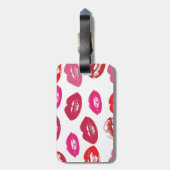 赤いマウスパターパーソナライズされたン ラゲッジタグ (裏面縦)