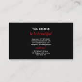 赤いマウスパターパーソナライズされたン 名刺 (裏面)