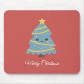 赤いマウスパッドとかわいいクリスマスツリー マウスパッド (正面)