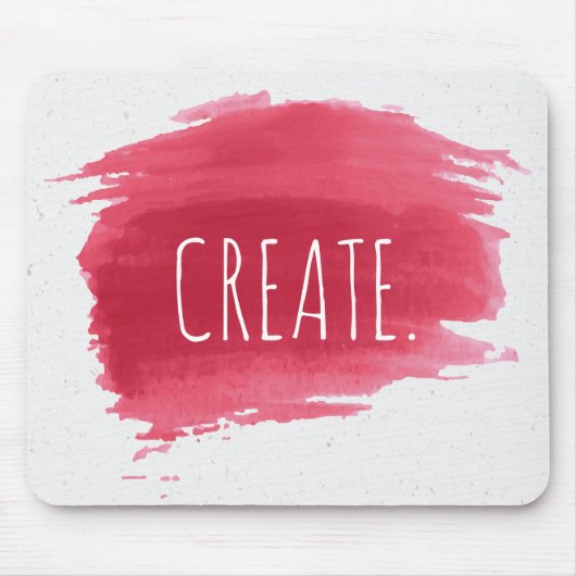 赤いマウスパッド上に絵を描文字を作成 マウスパッド (正面)