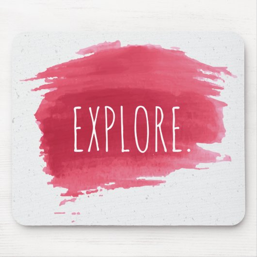 赤いマウスパッド上の絵を描探索文字 マウスパッド (正面)