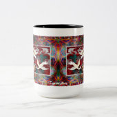 赤いマグの鳥 ツートーンマグカップ (中央)