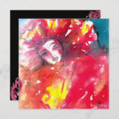 赤いマスク2 / マルディグラ仮面パーティー 招待状 (正面/裏面)