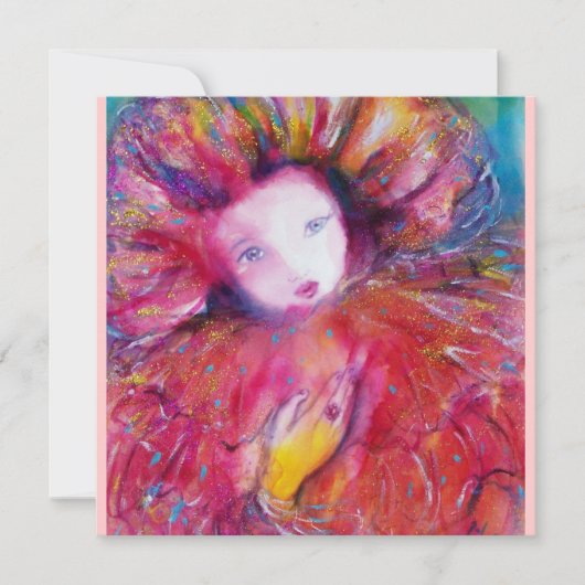 赤いマスク / マルディ・グラ・マスカレード・パーティー 招待状 (正面)