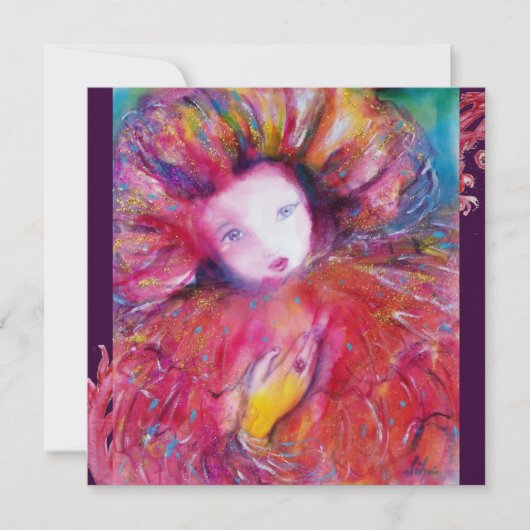 赤いマスク / マルディ・グラ・マスカレード・パーティー 招待状 (正面)