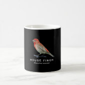 赤いマスボウシフィンチの鳥見グラフィック コーヒーマグカップ (中央)