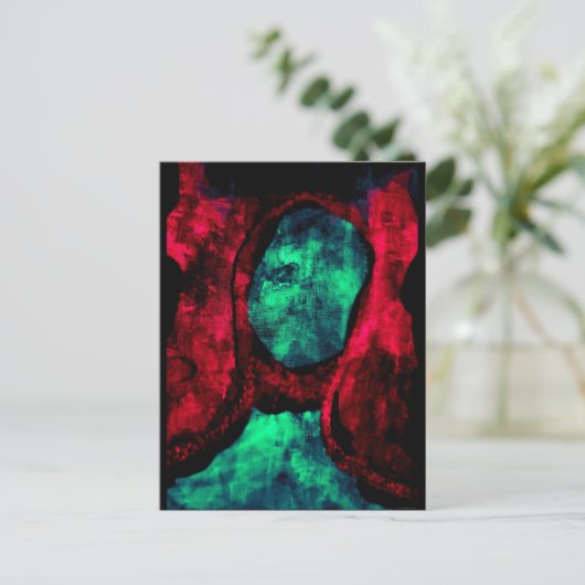 "赤いマドンナ" JTGの芸術の郵便はがき ポストカード (スタンド正面)