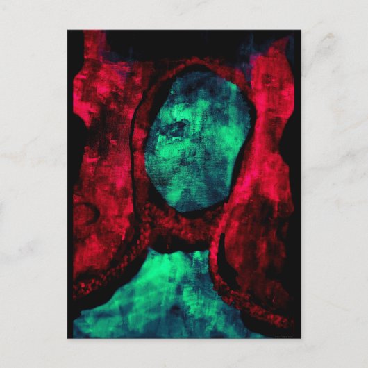 "赤いマドンナ" JTGの芸術の郵便はがき ポストカード (正面)