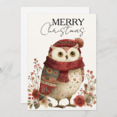 赤いマフラーがおしゃれなコウテイホタル シーズンカード (正面/裏面)