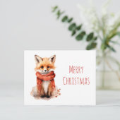 赤いマフラーがキュートなキツネの子 クリスマス (スタンド正面)