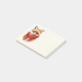赤いマフラーのかわいい狐の秋の画像 ポストイット (アングル)