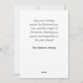 赤いマフラーの祭りの鹿のクリスマスアート シーズンカード (裏面)