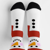 赤いマフラー+クリスマスの雪だるま ソックス (上部)