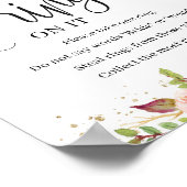 赤いマルサラフローラ金ゴールドは、そのサインゲームにリングを置いた ポスター (角)