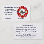 赤いマルタ十字が付いている火Dept Bussinessカード 名刺 (正面/裏面)