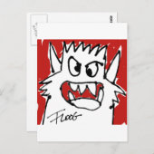 赤いマンガの怪物 ポストカード (正面/裏面)