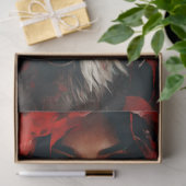 赤いマントとオオカミのデコパージュを着たおとぎ話の女 薄葉紙 (ギフト)