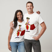 赤いマントのマタドール スペインの闘牛士 Tシャツ (ユニセックス)