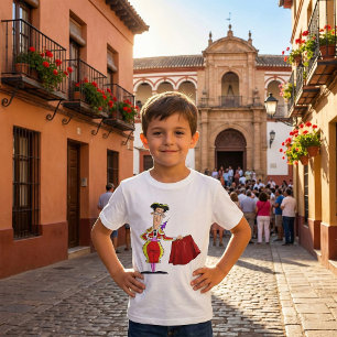 赤いマントのマタドール スペインの闘牛士 Tシャツ