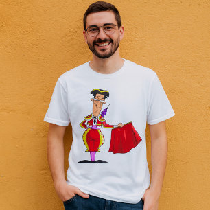 赤いマントのマタドール スペインの闘牛士 Tシャツ