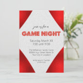 赤いマーキー看板 ゲーム ナイト パーティー 招待状 (スタンド正面)