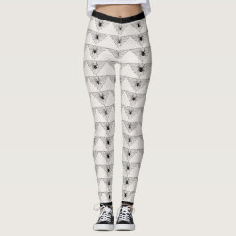 赤いマーク付き黒いウィドウスパイダー三角形くもの巣 レギンス