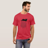赤いマーク・トウェインの猫の引用Tシャツ Tシャツ (正面フル)