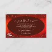 赤いマーブルグリッター星（ロゴ付き） 名刺 (裏面)