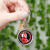 赤いマーモセットのロゴ キーホルダー (手)