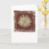 赤いミイラカード カード (黄色い花)